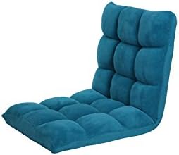 Durable Harriet Bee 4" H x 17" W Microplush Armless Quilted Recliner Polyester Bean Bag Chair, Dark Blue