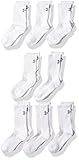 Under Armour Boys Charged Cotton 2.0 Crew Socks (8 Pack), Large, White