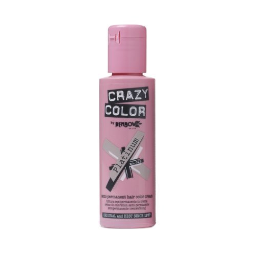 Crazy Color Semi Permanent Hair Color Cream Platinum No.28 100ml, 1 Count