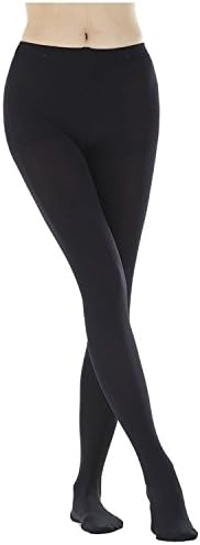 Stylekim Slimming tights thick opaque black Footed Pantyhose stockings for winter (L-XL / Opaque black for winter)