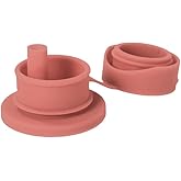 Pura Sport Big Mouth Silicone Sport Straw Top - Leak & Spill-Proof, Plastic-Free, MadeSafe Certified, Medical-Grade Silicone - Fits All Pura Sport Bottles – Rose Straw