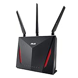 ASUS AC2900 WiFi Gaming Router (RT-AC86U) - Dual Band Gigabit Wireless Internet Router, WTFast Game Accelerator, Streaming, AiMesh Compatible, Included Lifetime Internet Security, Adaptive QoS