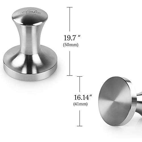 RECAPS Stainless Steel Espresso Coffee Tamper Filling Tool Compatible with Dolce Gusto Machine Reusable Refillable Capsules 41mm