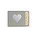 Silver Foil Heart Matches