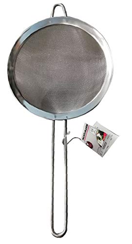 Fackelmann Sieb Ø 7,5 cm, Küchen- und Haushaltssieb aus Edelstahl, feinmaschiger Seiher mit Flachrand (Farbe: Silber… – Bild 4