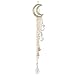 QTMY Moon Rhinestone Tassel with Crystal Beads Charms Hair Clip Pin Hair Chain Jewelry Hair Accessories (Gold)