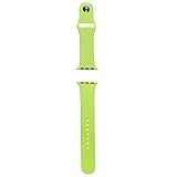 FanTEK Soft Silicone Sport Style Replacement iwatch Strap for Apple Wrist Watch 42mm Models - Small/Medium - Green