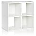 Way Basics 4 Cubby Bookcase, White