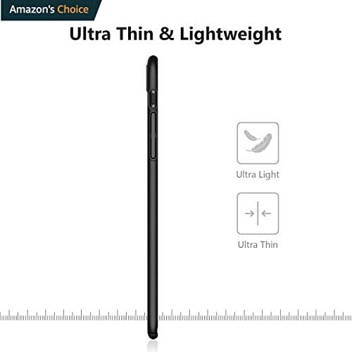 Gadget Care Slim Fit iPhone Xs Max Case, Ultra Thin Hard Plastic Phone Cover Case with Matte Finish Coating Grip for iPhone Xs Max, Matt Black