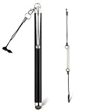 Stylus, amPen Hybrid Stylus for iPad Air, iPad Pro, iPad 2/3/4, iPad Mini 2/4, iPhone 6 Plus/6, Nexus 5x/6P, Galaxy Tab S2/E/A/8.0, Galaxy S6 Edge/S6/S5 (Interchangeable Hybrid Tip Feature) Black