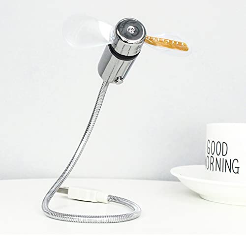 B2ocled LED USB Fan, New Creative Programmable USB-Powered Portable Fan, Mini Gooseneck DIY Message Fan for laptop and computer-Colorful Lights