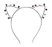 Felizhouse Christmas Jingle Bells Cat Ears Headband for Girls, Giltter Head Band Hoops, Children's Hair Costume Dress Up Hats Party Favor Supplies Decoration Accessories