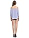 Milumia Women's Tie-bow Vertical Stripe Ruffle Off The Shoulder Blouse Top Blue M
