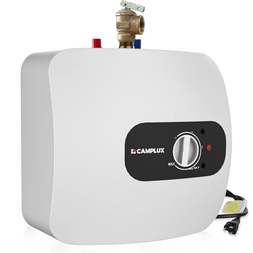 CAMPLUX Electric Hot Water Heater 6.5 Gallons, Mini Tank Water Heaters Electric 120V 1440W, Easier Using with Adjustable Thermostat, Save Time, UL Listed