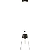 Z-Lite 2300P8-MB Wentworth Pendant, 1-Light 60 Watts, Matte Black