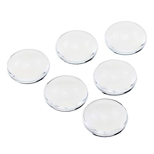 Glass Cabochon 50mm for Jewelry Making 10 PCS Round Dome Cabochons with Flat Backs Glass Dome Tiles Clear Cameo for Pendants Magnets and Crafts (10 PCS, 2 INCH)