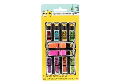 Post-it 684SHVA Message Flags Value-Pak, Sign Here, 240/PK, MI, 1 Count