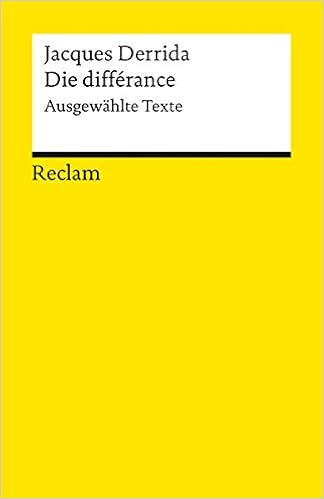 Die Differance Ausgewahlte Texte Reclams Universal Bibliothek Amazon De Engelmann Peter Derrida Jacques Bucher