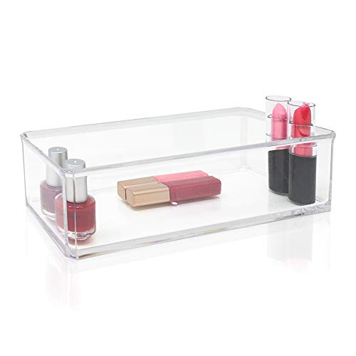 Isaac Jacobs Clear Acrylic Rectangular Stackable Storage Organizer