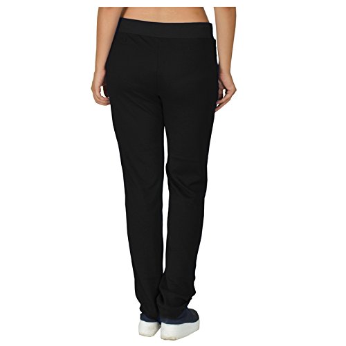 eraa women's cotton premium gym,regular narrow women track pant yoga _black_(x-large)