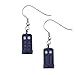 Doctor Who Blue Tardis with Stainless Steel Hook Dangle Earrings