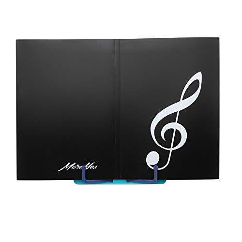 MOREYES Table Music Stand, Book Reading Stand, Portable Foldable for Reading, Music Sheet, Cook Book,Document (blue)