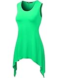 Thanth Womens Tank Tunic Top with Cut-Out Various Hem