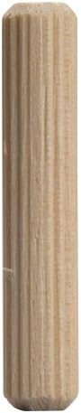 10 Pack .5" Dia. x 2" Hardwood Fluted Dowel Pin