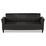 Alera RL21LS10B Reception Lounge Furniture, 3-Cushion Sofa, 77w X 31-1/2d X 32h, Black