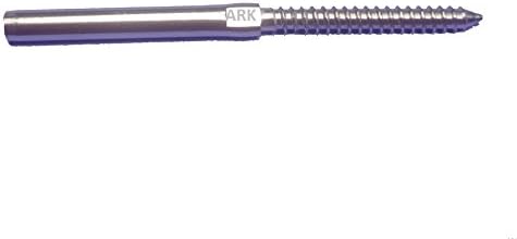 ArkHardware for 3/16" Cable Lag Swage Screw Stud Tensioner Threaded End Fitting Terminal Staircases Deck Wire Rope Cable Railing Rigging Hand Crimp Swage Stainless Steel Type 316 Marine Grade