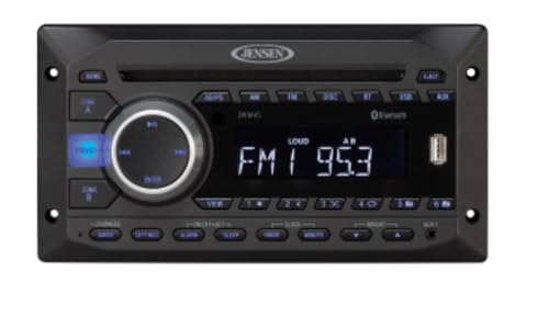 Jensen JWM452 2-Speaker Zones AM/FM|DVD|BT|AUX|USB Bluetooth Wall Mount ...