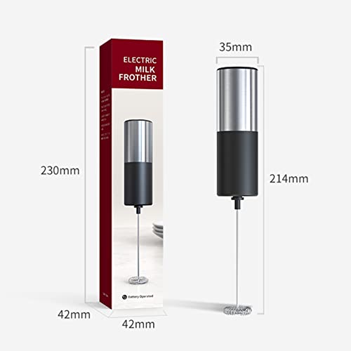 BASANIE Milk frother for coffee, lattes ,Whisk drink mixer, Mini foamer for Cappuccino, Frappe, Matcha, Hot Chocolate. Battery operated stainless foam maker handheld eletric frothers