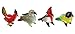 Looking Glass Miniature Collectible - Road Runner / Hawk / Cardinal / Love Bird (4-Pack)
