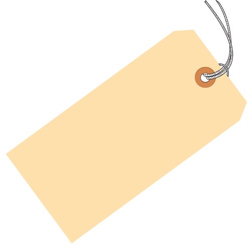 Aviditi G30012 10 Point Cardstock Pre-Strung Shipping Tag, 2-3/4" Length x 1-3/8" Width, Manila (Case of 1000)