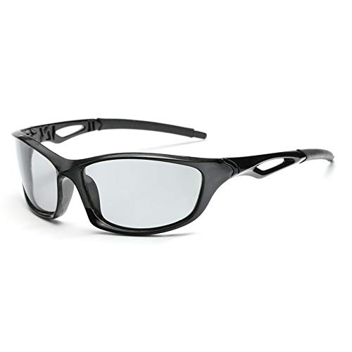 Photochromic Sunglasses Men Women HD Polarized Sports Cycling Glasses By Long Keeper (Bright Grey) - Thumbnail 6