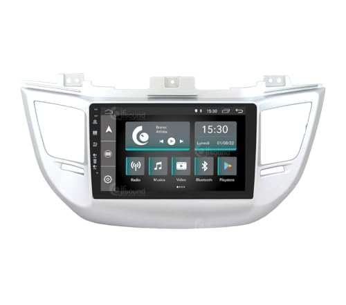 JF Sound - Autoradio JF-131HT-X7C compatibile con Hyundai Tucson dal 2015 al 2017 con Radio Base di Serie colorazione Silver - Android 8 Core - CarPlay/Android Auto Wireless