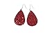 10 Pairs Petal Teardrop faux Leather Earrings - Lightweight Leaf Drop Earrings Gift Fit Woman Girls