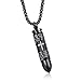 MONIYA Stainless Steel Urn Necklace For Ashes Bullet Shaped Cremation Urn Jewelry Lords Prayer Mens Urn Pendant Necklace Waterproof