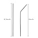 Stainless Steel Metal Drinking Straws With Silicone Tips and Brushes, 4 Straight and 4 Bent, For Tumblers, Reusable and Durable, Dishwasher Safe