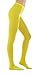 STYLEGAGA Women's 80Denier Semi Opaque Solid Color Footed Pantyhose Tights (S-M, 6PAIRS - Blue/Red/Green/Yellow/Orange/Hot Pink)