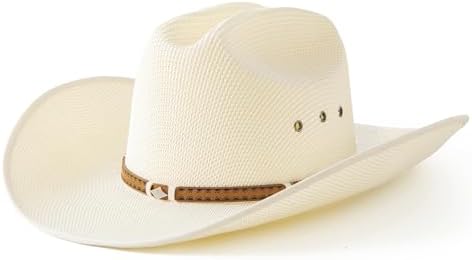 Western Felt Like Cowboy Hat with Decorative Band - Cream WOMENS Cream White FELT Western Cowboy Hat SOMBRERO Texana  main image 2