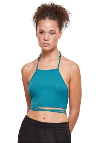 Urban Classics Top pour Femme en Maille côtelée trapézoïdale - Taille XS à 5XL, Vert d'eau, XXL