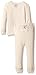Burt's Bees Baby baby girls Pajamas, Tee Pant 2-piece Pj Set, 100% Organic Cotton and Toddler Pajama Bottoms, Ivory Rib, 24 Months US