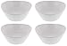 Over and Back 4-Piece ‘What a Dish’ Porcelain Serving Bowls Set w/ Diamond Pattern Design – Microwave, Dishwasher & Oven Safe – Decorative Pieces Great for Appetizers, Sides or Dinner Portions, White