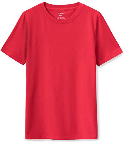 TSLA Camisetas para correr para niños y jóvenes, camisetas de entrenamiento deportivo para gimnasio con ajuste seco fresco, camisetas de manga corta para rendimiento atlético