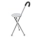 Outdoor Travel Folding Stool Chair Portable Tripod Cane Walking Stick Seat Camping Hiking [US Warehouse] by ShopIdea