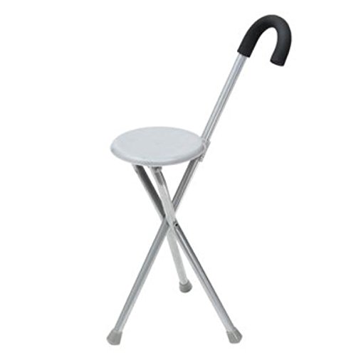 Outdoor Travel Folding Stool Chair Portable Tripod Cane Walking Stick Seat Camping Hiking [US Warehouse] by ShopIdea - Thumbnail 2