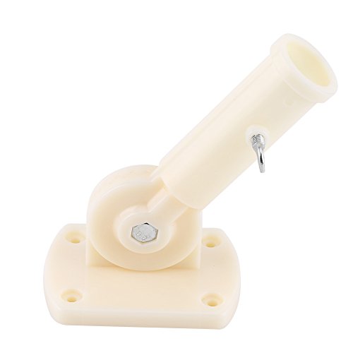 Plastic Flag Holder,30mm Dia Flag Bracket Holder Adjustable White Plastic Wall Mounting Flag Pole Holder Flagpole Bracket Windsock Base - Thumbnail 5