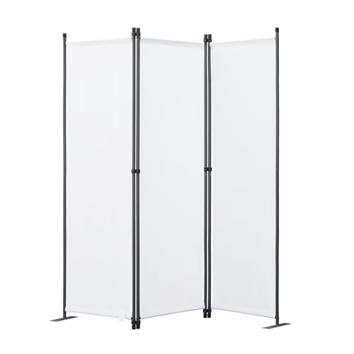Angel Living 3 Panel Room Dividers Room Dividers Independent Panel Divider Wall Divider Visual Divider for Offices Bedroom 168 x 165 cm (White)