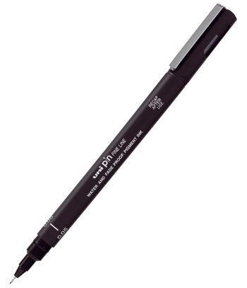 Uniball Pin Drawing Pen 0.1mm - Color: Black